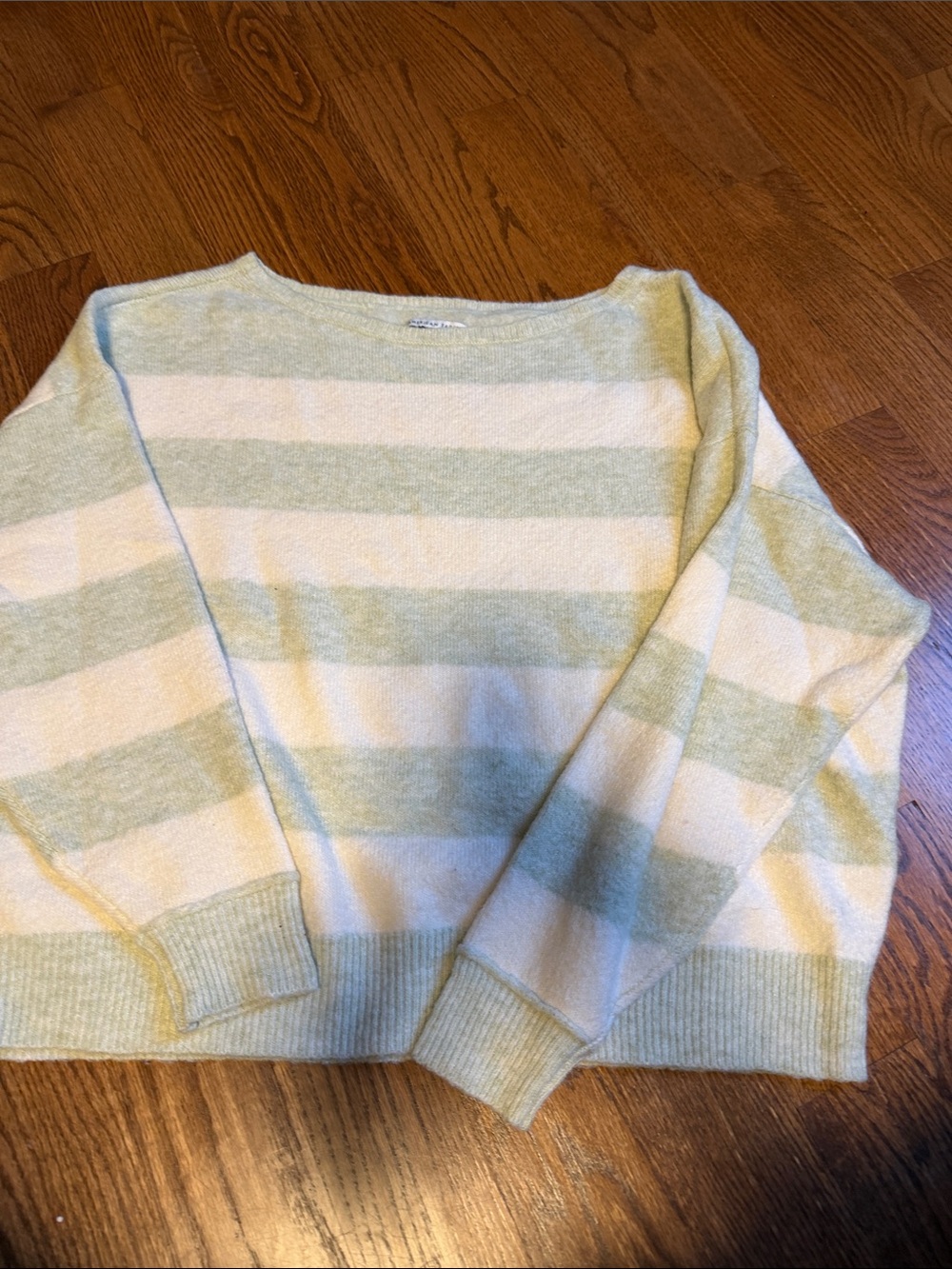 American Eagle wide striped oversized crewneck sweater - size M